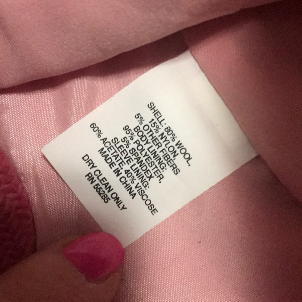 Express pink blazer wool button up jacket pocket - Picture 6 of 7